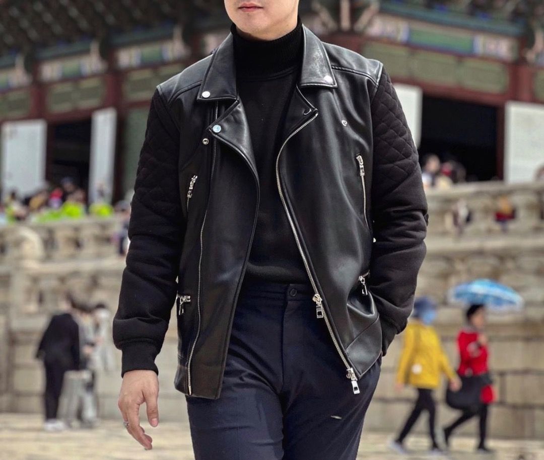 Zara biker jacket mens 2025