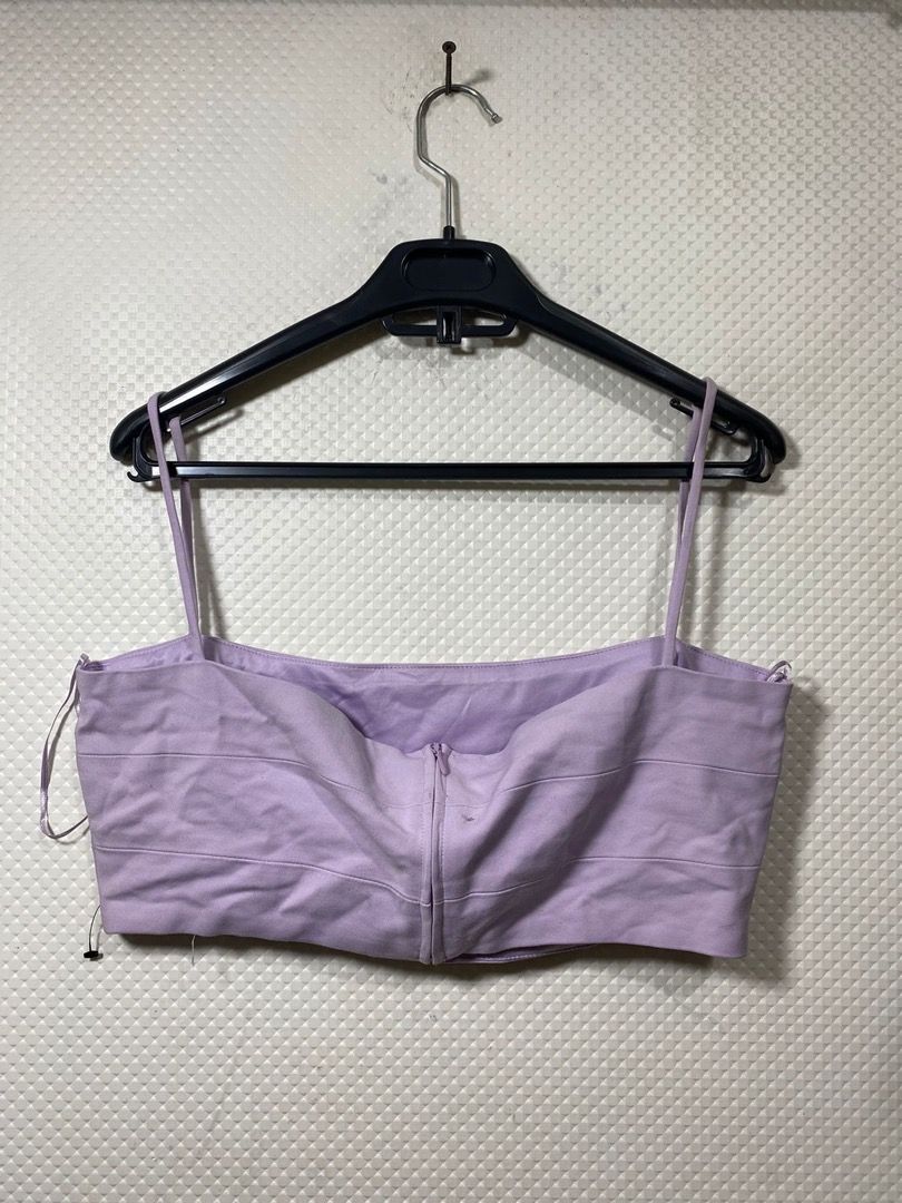 ZARA LILAC CROP TOP on Carousell