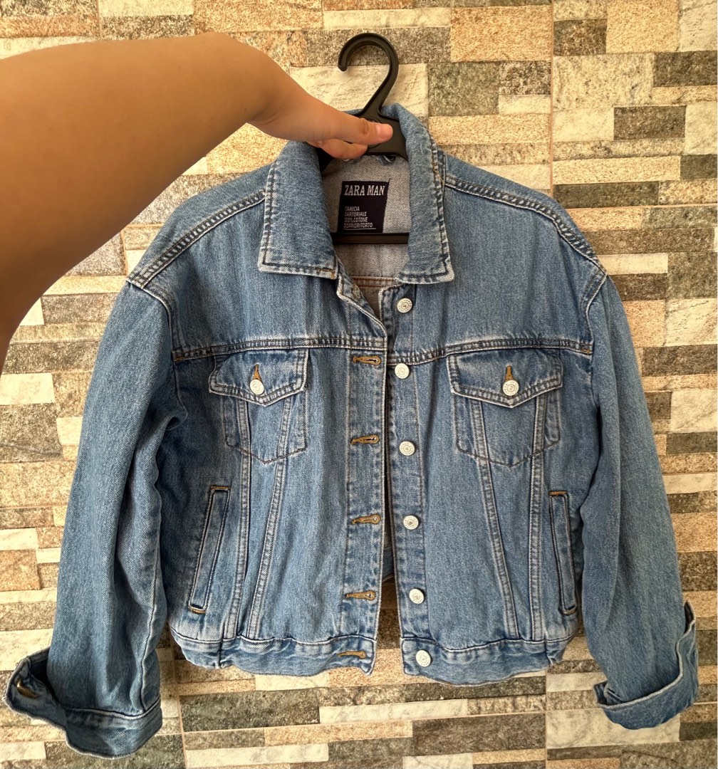 ZARA MAN Denim Jacket, Women's Fashion, Coats, Jackets and Outerwear on Carousell