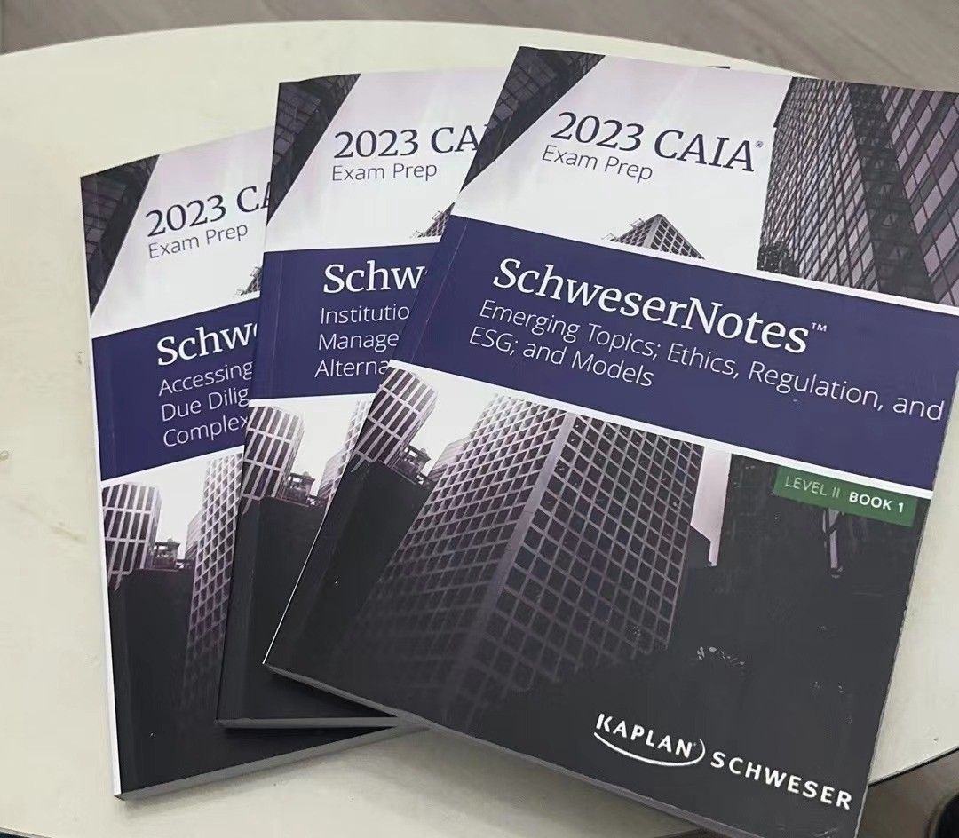 2023 CAIA Level I / II 1 / 2 Kaplan Schweser Notes, 興趣及遊戲, 書 