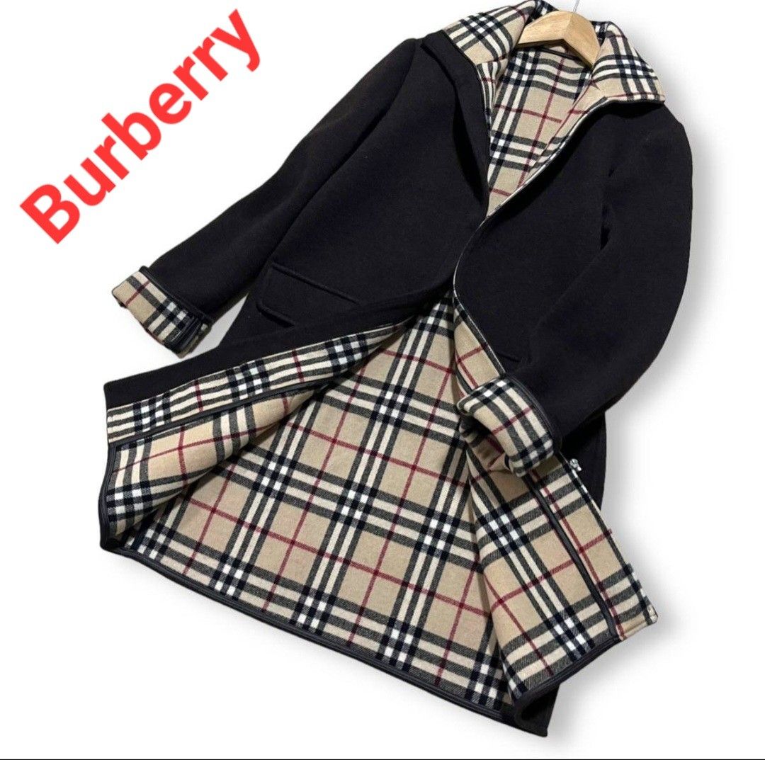 38（M）近新品／Burberry London /女神羊毛大衣