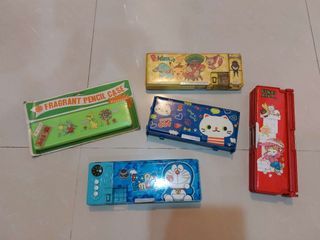 早期復古 小叮噹 哆啦A夢 Pokemon 寶可夢 神奇寶貝 皮卡丘 多功能 鉛筆盒 5個