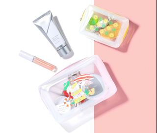 日本限定 伊波英里 ERI INAMI x ORBIS Clear Pouch Large and Small Set 防水多用途收納包化妝袋小物袋630164950993931116