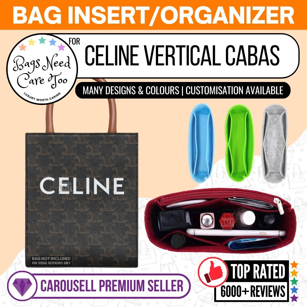 Celine Cabas Vertical Bag Organizer Felt Bag In Bag Customized Organiser Many Designs Colours