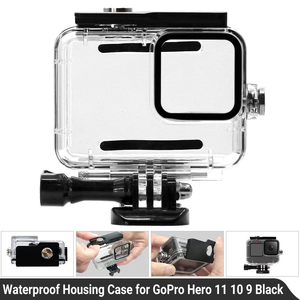 包郵** Goprohero11/10/9防水殼運動相機防水殼[平行進口], 攝影器材