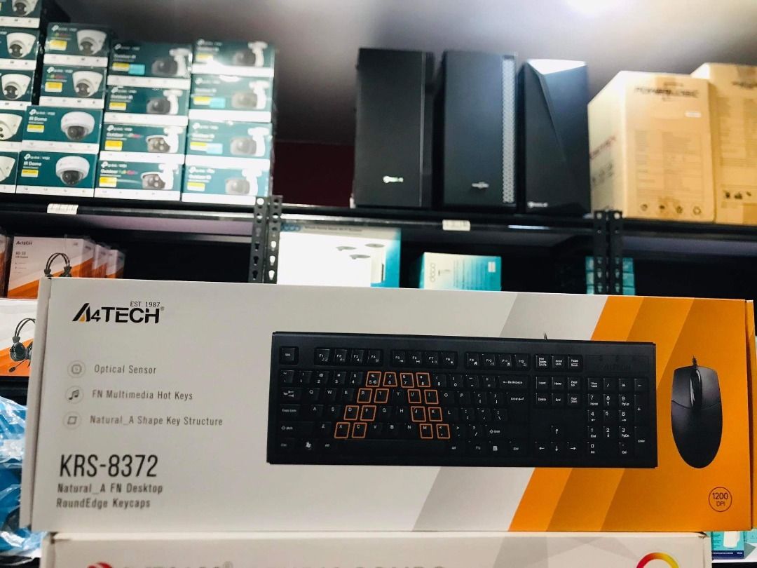 A4Tech KRS-8372 Combo Keyboard and Mouse USB (Black) on Carousell