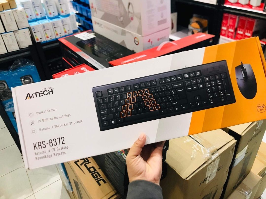 A4Tech KRS-8372 Combo Keyboard and Mouse USB (Black) on Carousell