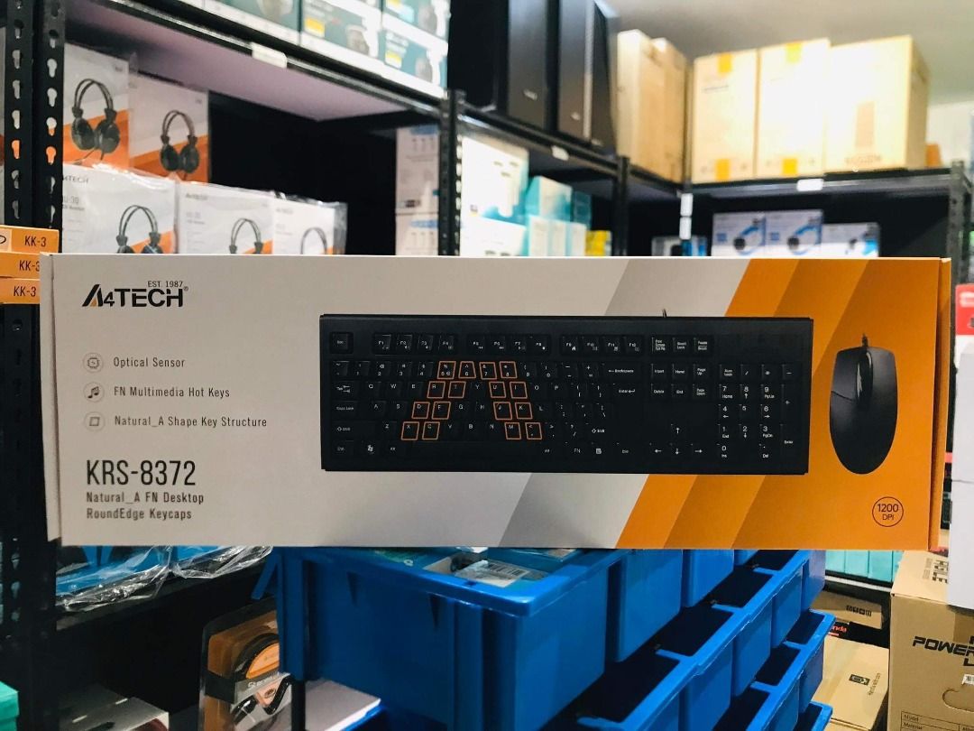 A4Tech KRS-8372 Combo Keyboard and Mouse USB (Black) on Carousell