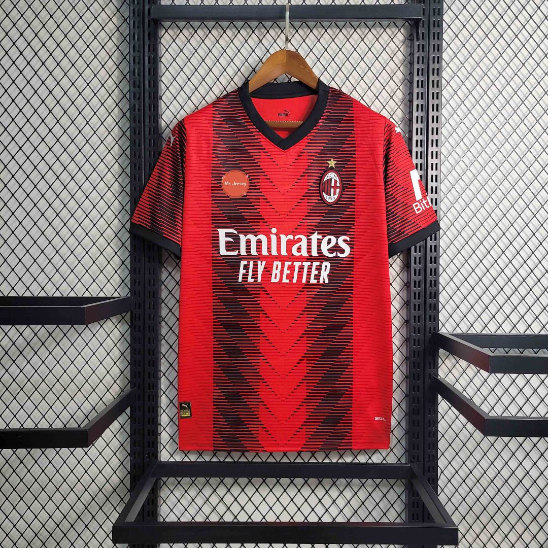 AC Milan 2324 Home Jersey, Men's Fashion, Activewear on Carousell