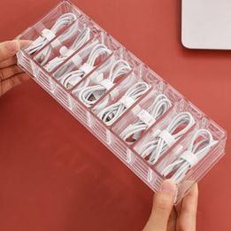 Acrylic Charger Cord Cable Organizer Desk Drawer Data Cable Organizer Storage Box