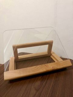 Acryliyc wooden book stand