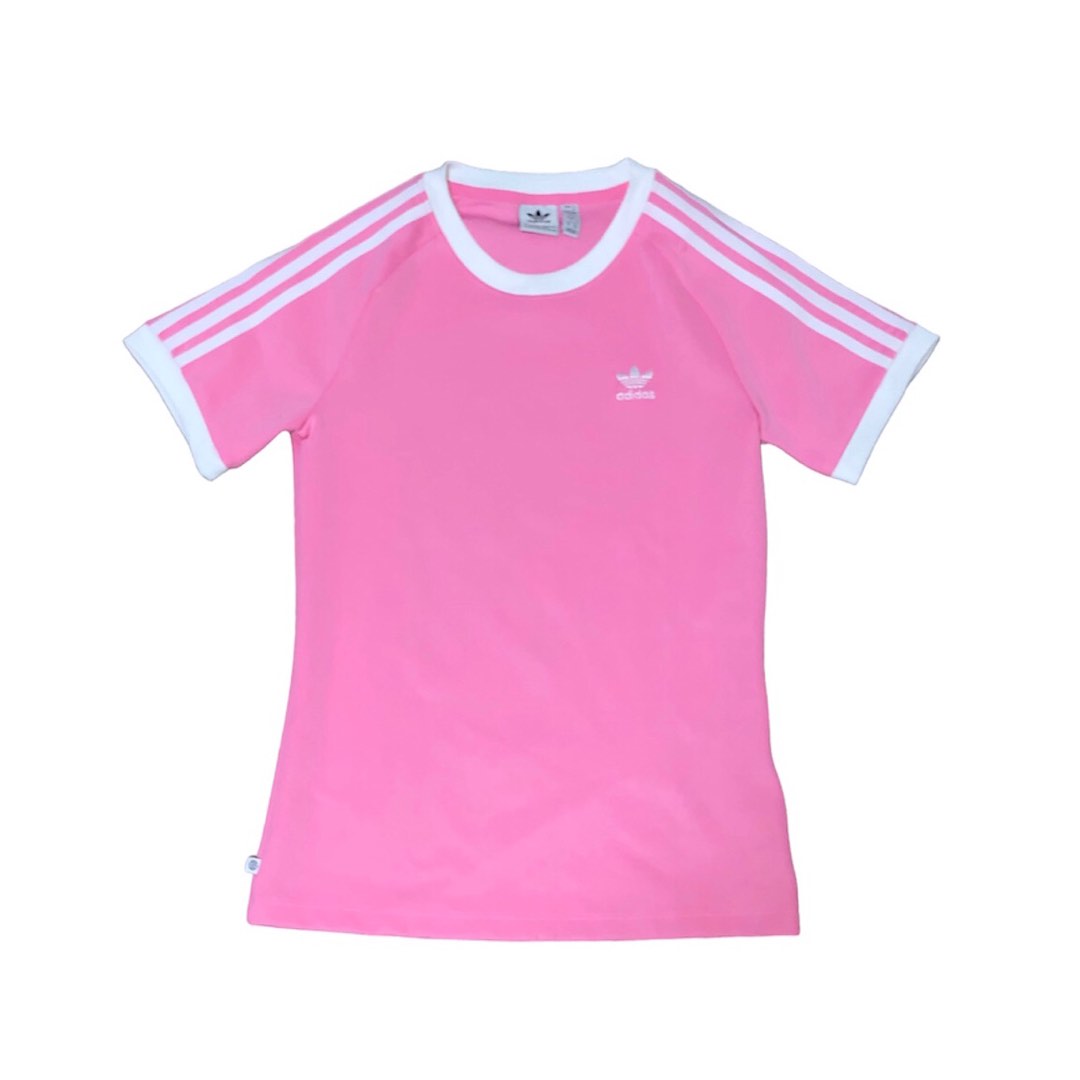 ADIDAS Adicolor 3-Stripes Pink Shirt on Carousell