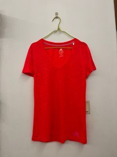 Adidas Women Running Top in Orange Neon