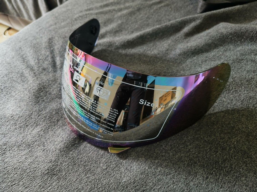 AGV K3 Tinted Purple Chrome visor, Motorcycles, Motorcycle Apparel on