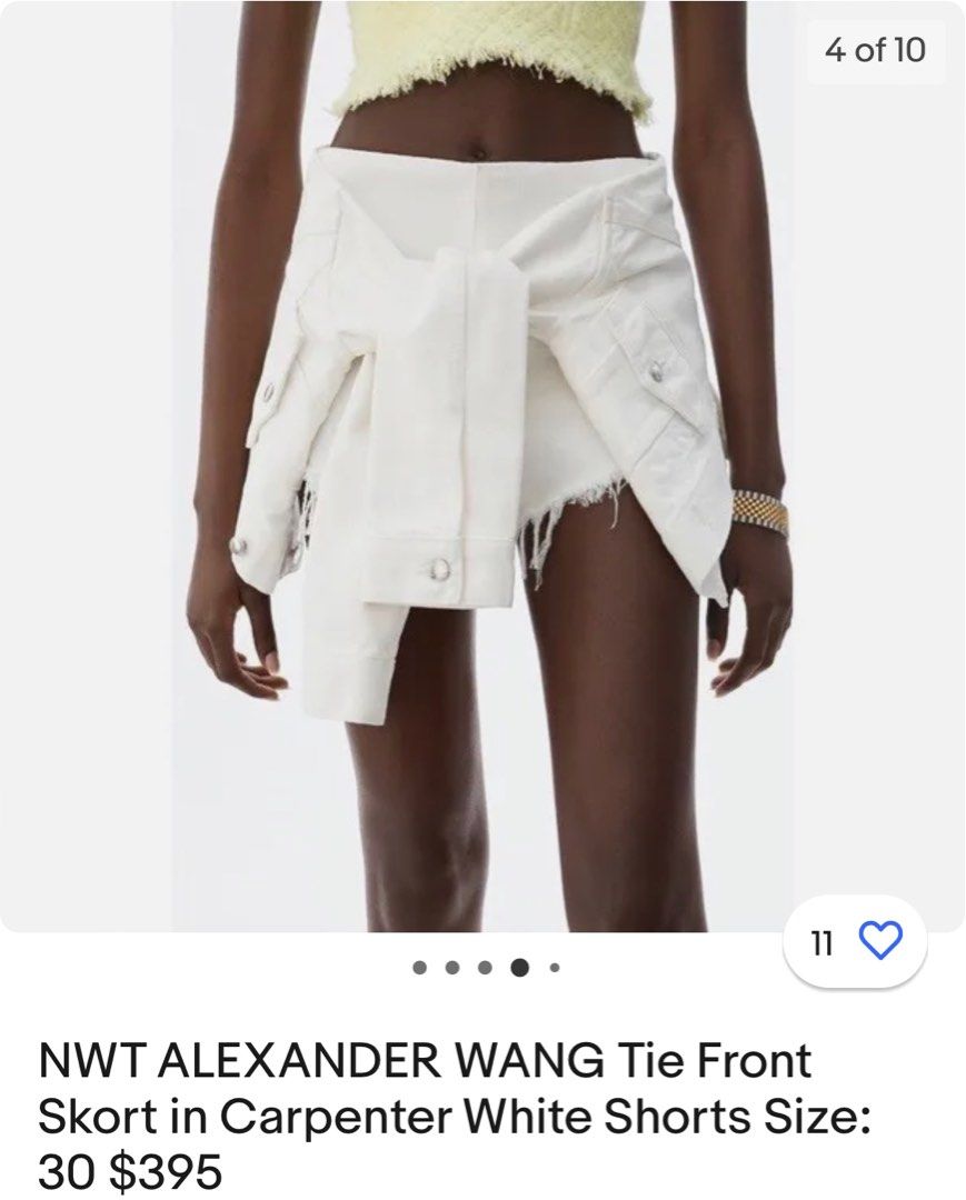 Alexander wang 2025 tie front skort