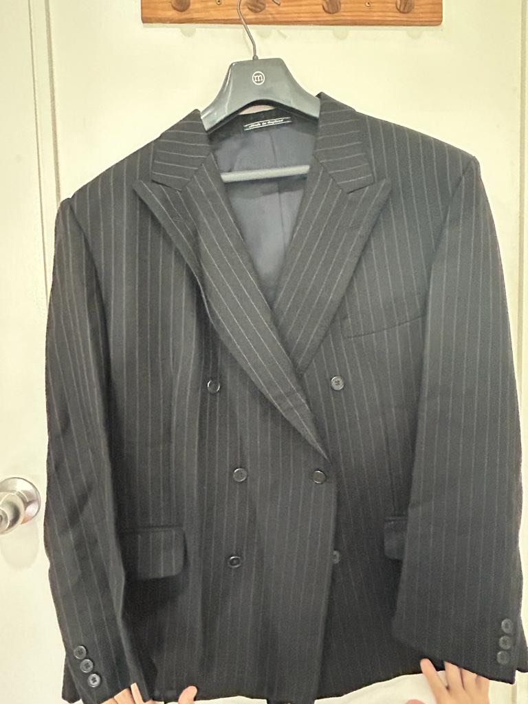 AUSTIN REED vintage suit black pinstripe, Men's Fashion, Coats, Jackets ...