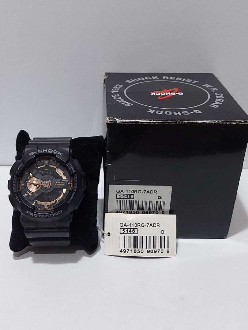 Authentic Casio Gshock Matte Black Rose Gold GA 110RG