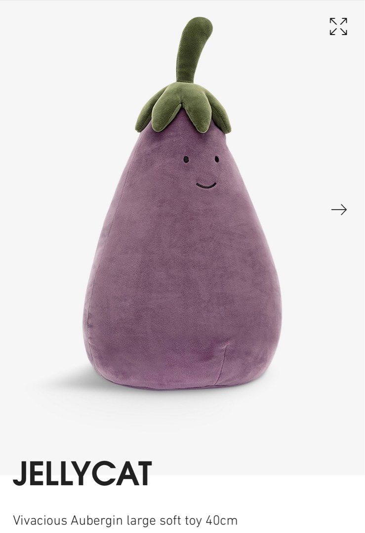*Authentic* Jellycat Vicacious LARGE Aubergine (Eggplant) (40cm