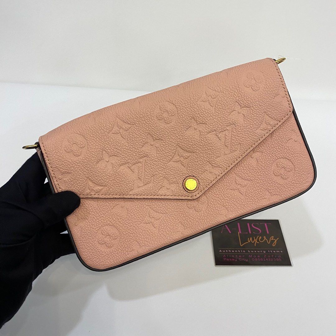 Louis Vuitton Felicie Pochette Empreinte Rose Poudre, Luxury, Bags &  Wallets on Carousell