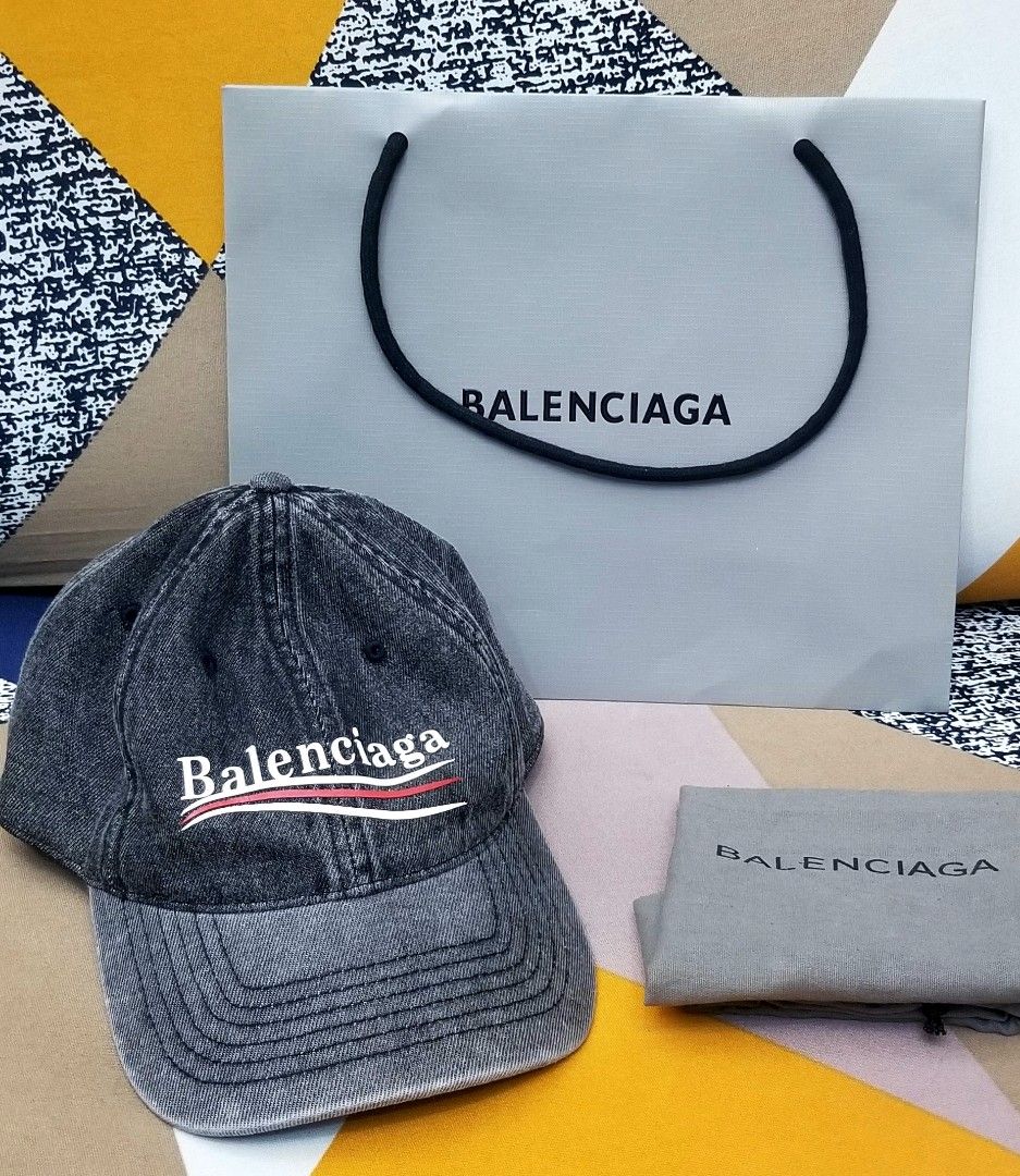 ☆AVAILABLE ONHAND!☆ Balenciaga Acid Washed Black Denim Cap