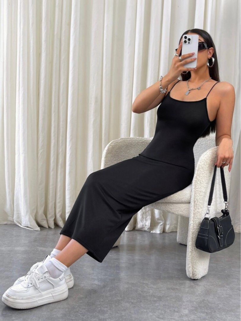 Black Cami Bodycon Dress Women s Fashion Dresses Sets Dresses