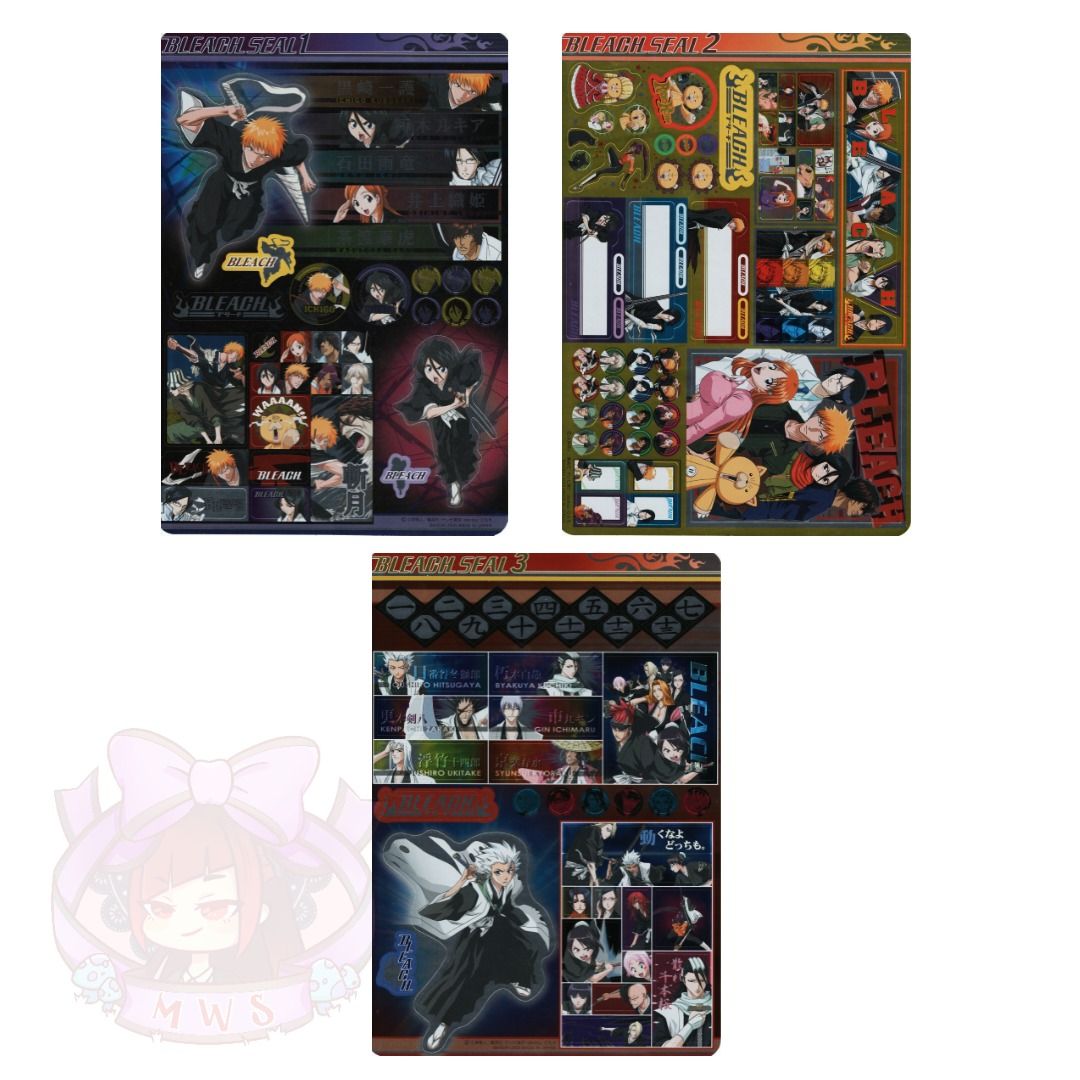 Bleach Seal Card Division Official Bandai Flash Sticker Set, Hobbies &  Toys, Toys & Games on Carousell