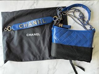 Chanel Small Gabrielle Hobo Bag Crocodile Embossed Calfskin Gold Multi