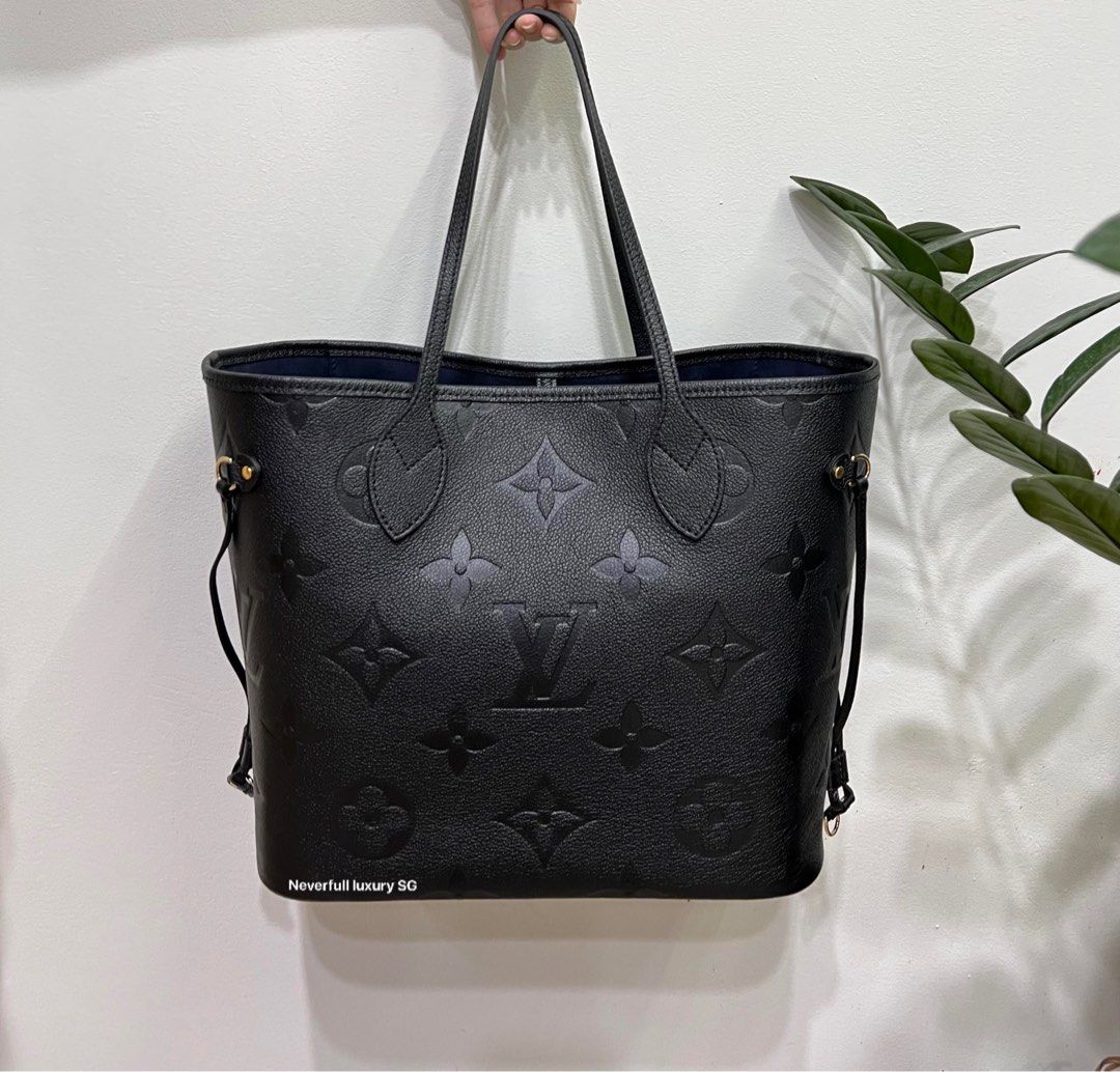 BRAND NEW. LV Neverfull MM in Monogram Empreinte leather, black, Luxury,  Bags & Wallets on Carousell