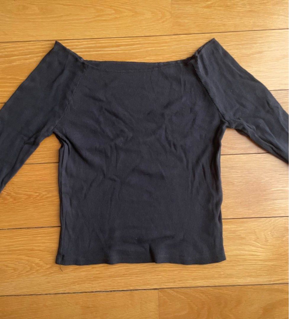 brandy melville mayson long sleeve off the shoulder top authentic