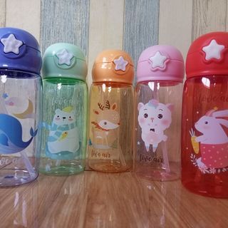 Botol Minum Transparan Flip New