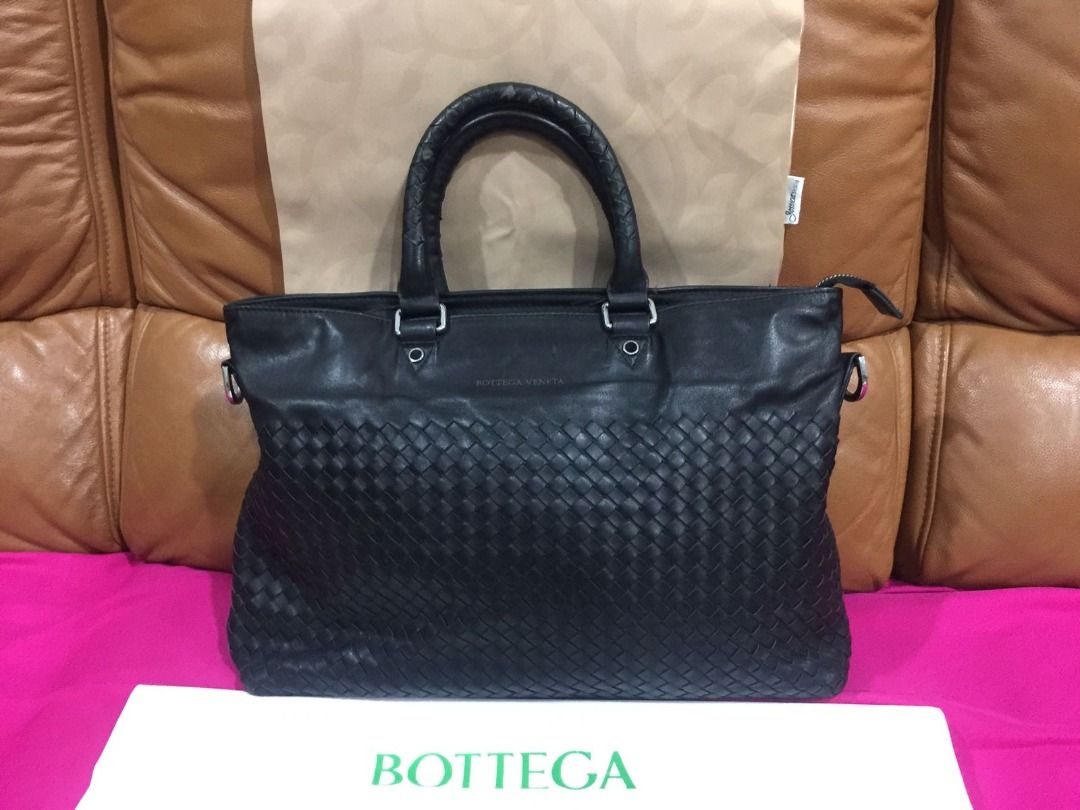Nero intrecciato briefcase deals