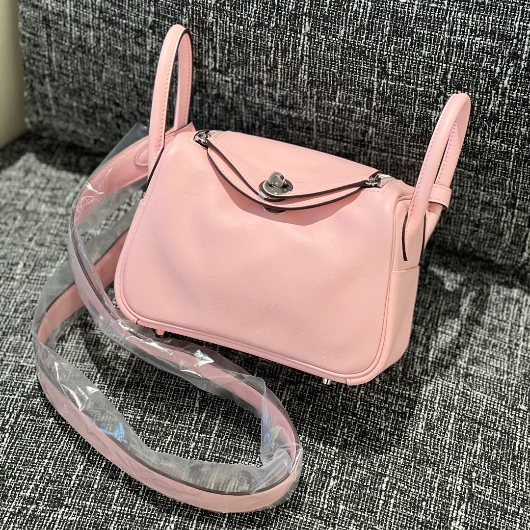 Hermes Mini Lindy Rose Sakura Swift