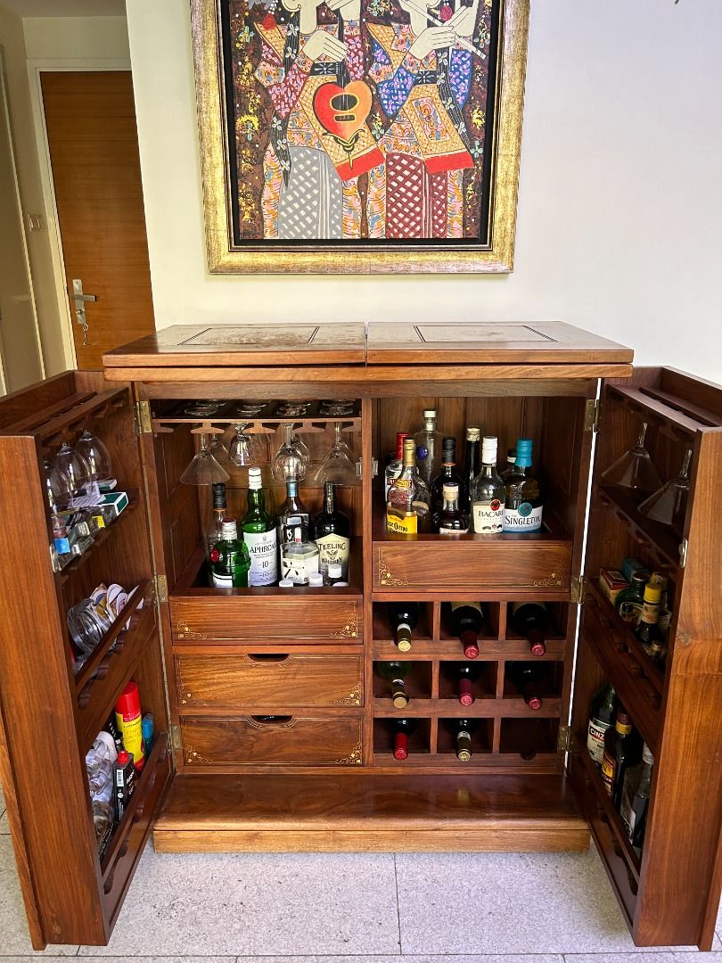 Dempsey sales bar cabinet