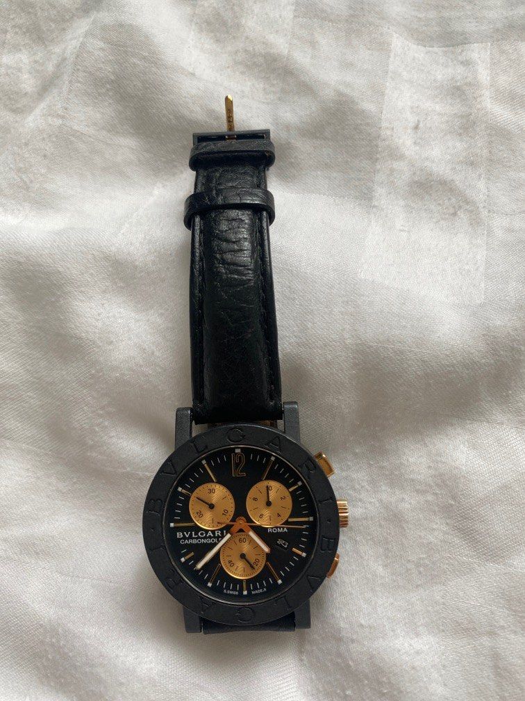 Bulgari ROMA carbon gold watch quartz watch 38mm Men s Fashion