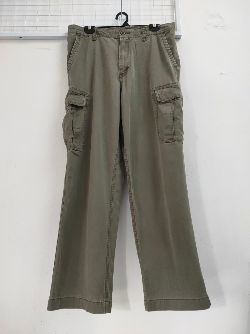 Old Navy Mens Brown Khaki Loose Cargo Chino Pants Straight Leg Pants Size  38x30 | eBay