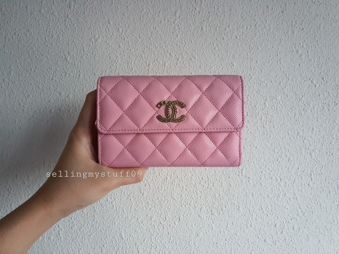 New Rare 23A CHANEL Barbie Pink Iridescent Medium Classic Flap Bag Handbag