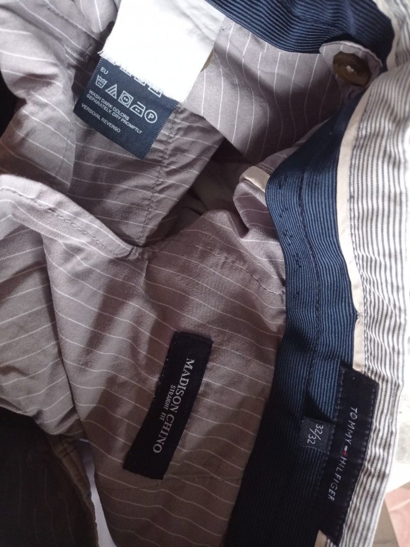 Celana madison chino tommy hilfiger, Fesyen Pria, Pakaian