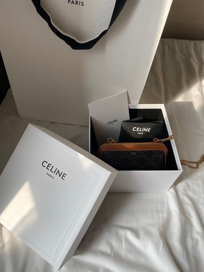 Celine logo clutch deals