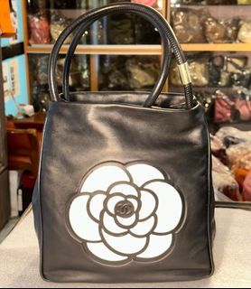Affordable chanel camellia satin bag For Sale