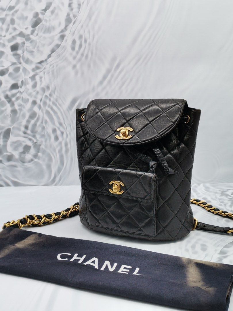Chanel leather sale backpack