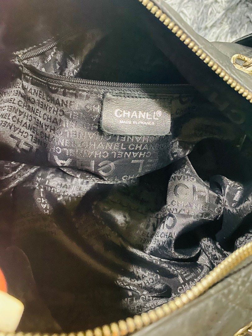 CHANEL Doctors Bag type Black Quilted