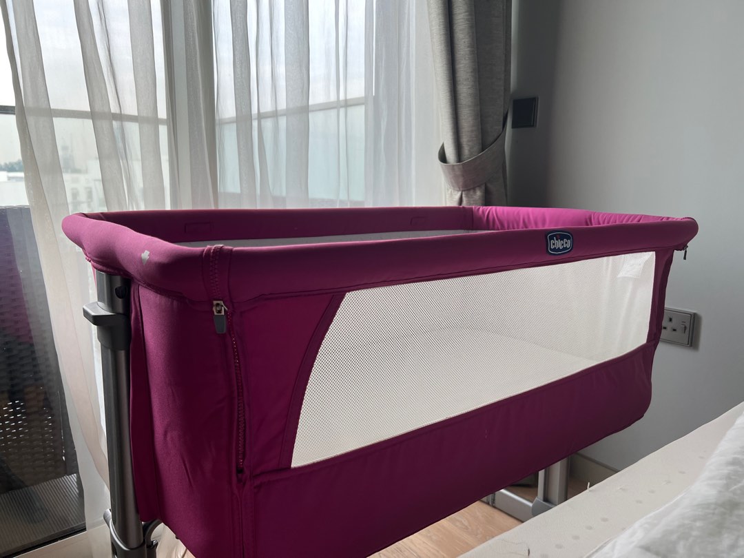 Chicco Next2Me Baby Cot Raspberry colour, Babies & Kids, Baby Nursery
