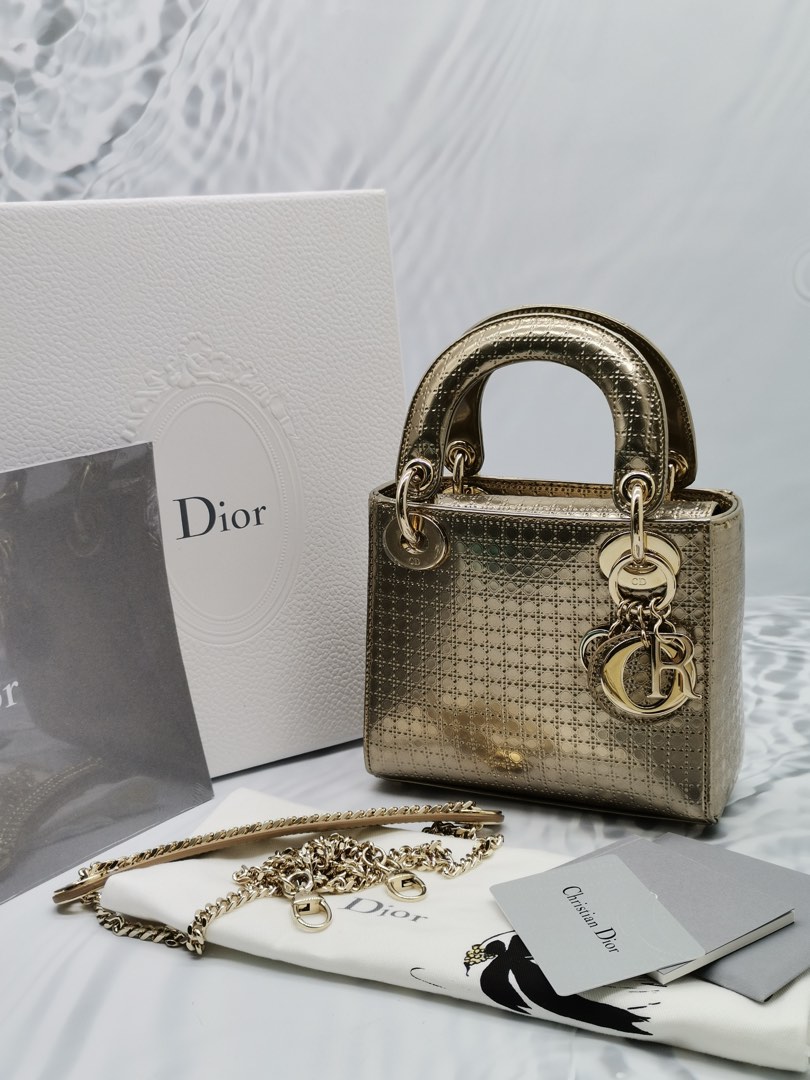 Mini lady dior gold outlet