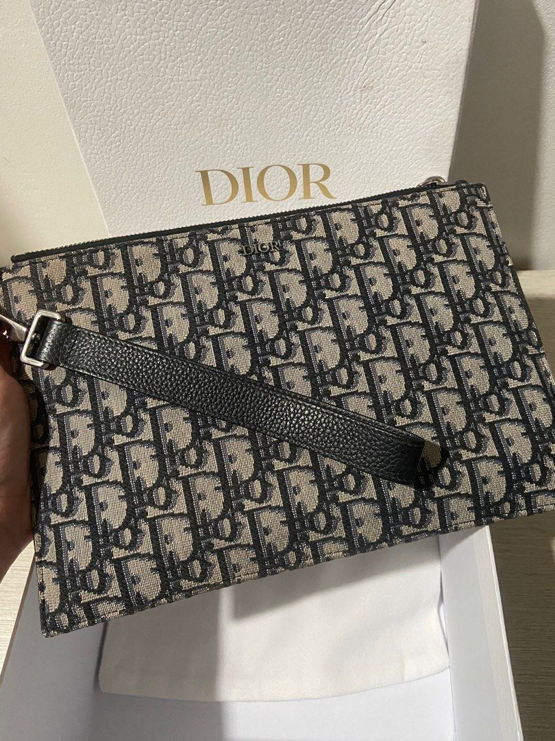 Dior oblique sales jacquard clutch