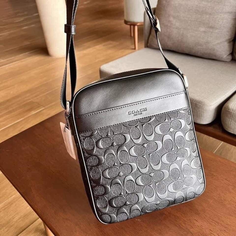 Charles flight bag in signature leather new arrivals