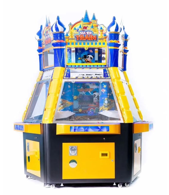 Coin Pusher Machine Coin Operated Super Train (Category: Billiards and Bowling) located in San Pablo. Submitted by reyesbilliardsandaccessories_ (Listing ID 1240260091, Image 2). Description: Coin Pusher Machine Coin Operated Castle ▶️ NOTE: Pre-order basis!!! Estimated time of arrival: 45 - 60 days after reservation ▶️Product details: ✔Age: >6 Years ✔is_customized: Yes ✔Plug Type: All plug ✔Name: Coin pusher Game Machine ✔Material: Metal+acrylic