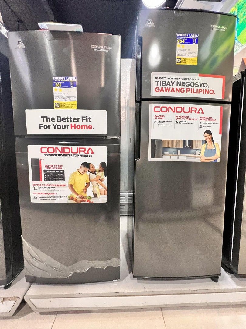 CONDURA REFRIGERATOR INVERTER TYPE (SINGLE, TWO DOOR AND BOTTOM FREEZER