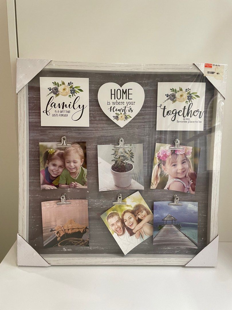 Creative family photo frame (42cm by 42cm), Furniture & Home Living