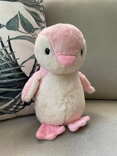 Cute Pink Penguin Plush Toy - Soft fuzzy plushie