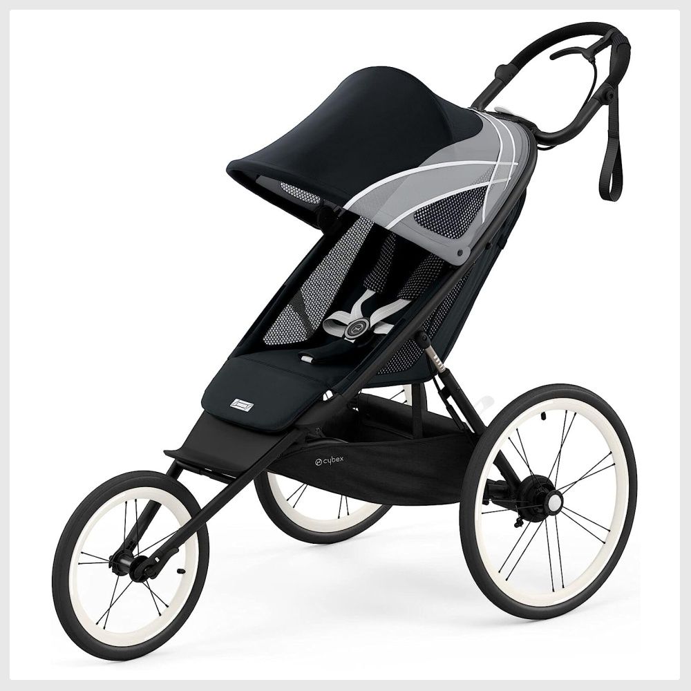 CYBEX AVI Jogging Stroller with Seat Pack in All Black